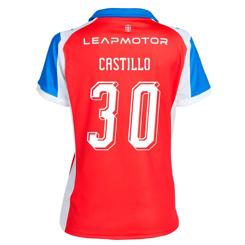 Danxen Heren Nicolas Castillo #30 Rood Blauw Uitshirt Uittenue 2026/27 T-Shirt