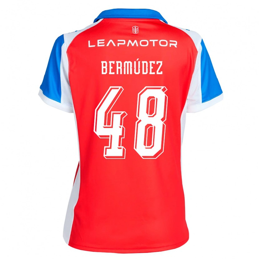 Danxen Heren Diego Bermúdez #48 Rood Blauw Uitshirt Uittenue 2026/27 T-Shirt