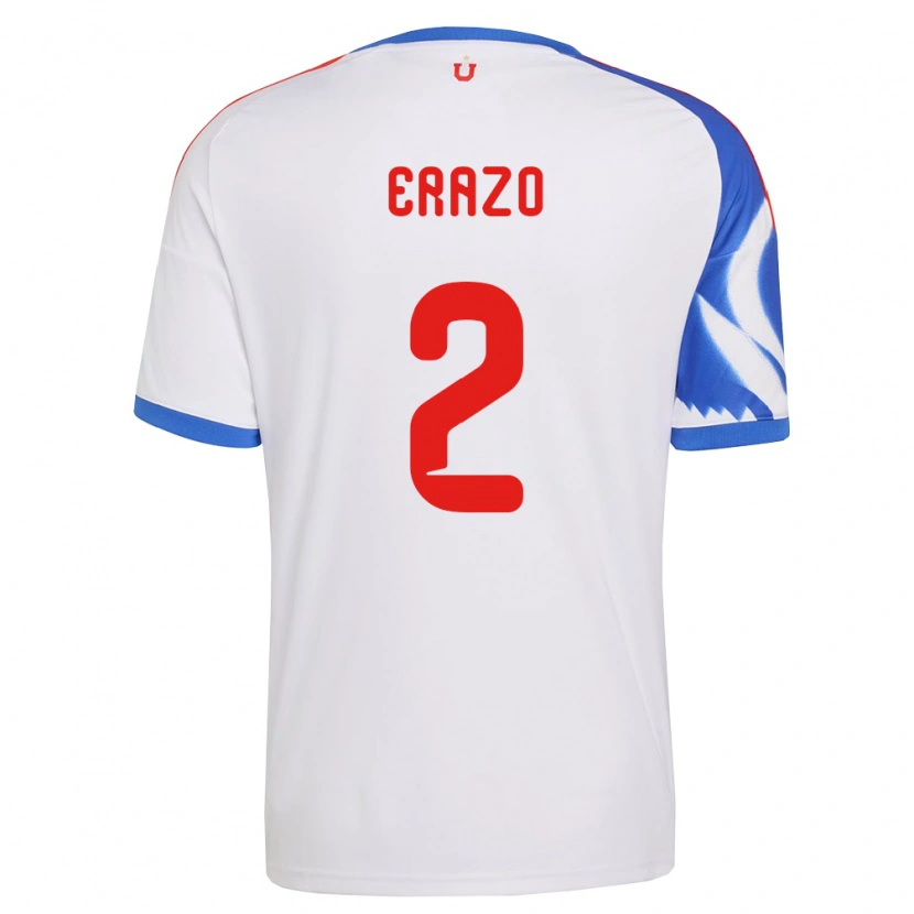 Danxen Heren Dylan Erazo #2 Wit Marineblauw Uitshirt Uittenue 2026/27 T-Shirt