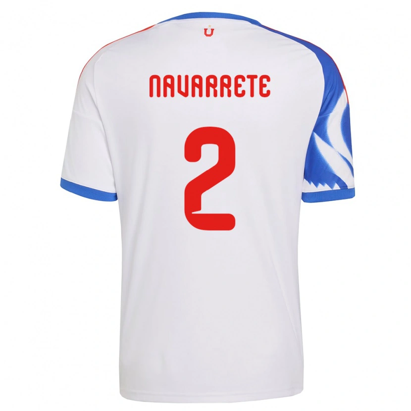 Danxen Heren Daniel Navarrete #2 Wit Marineblauw Uitshirt Uittenue 2026/27 T-Shirt