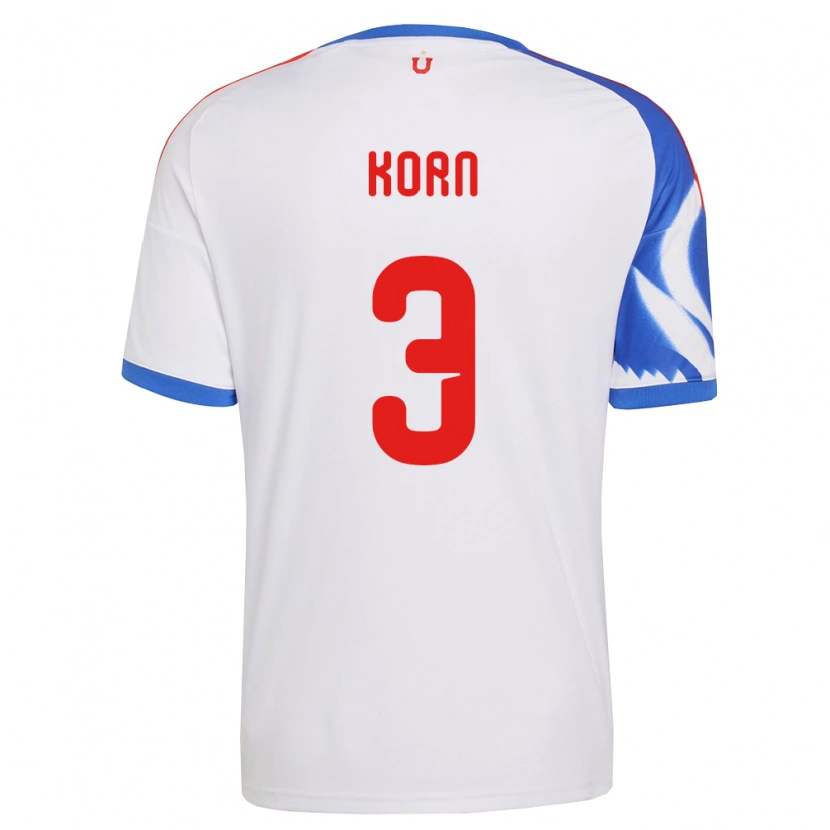 Danxen Heren Agustín Korn #3 Wit Marineblauw Uitshirt Uittenue 2026/27 T-Shirt