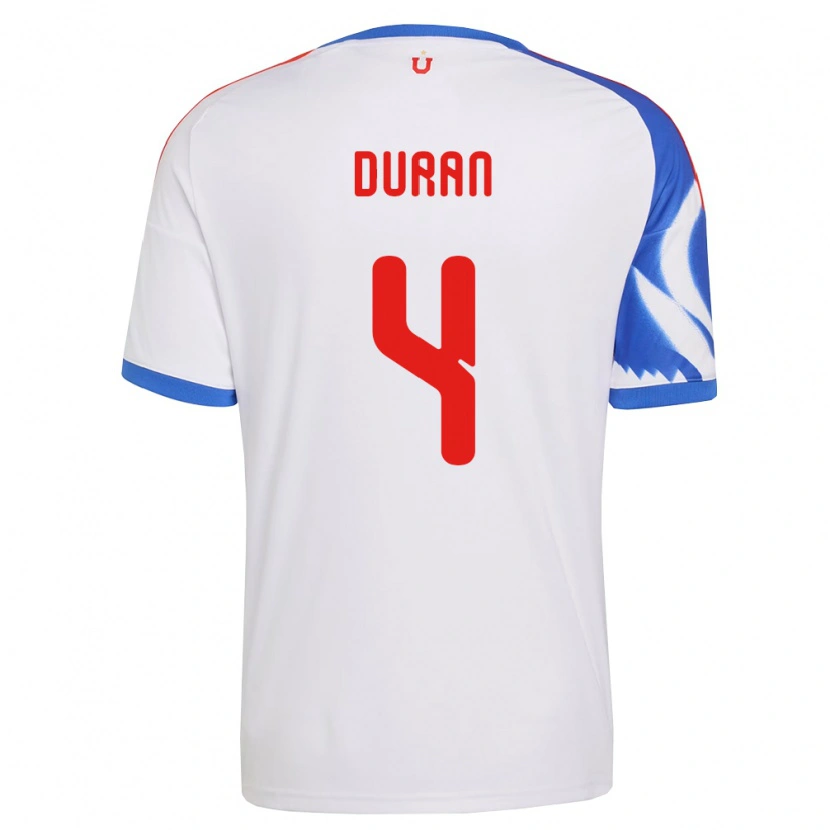 Danxen Heren Ignacia Durán #4 Wit Marineblauw Uitshirt Uittenue 2026/27 T-Shirt