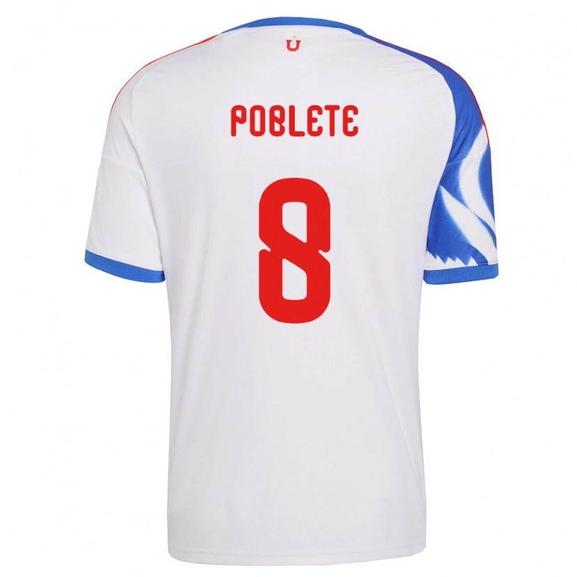 Danxen Heren Israel Poblete #8 Wit Marineblauw Uitshirt Uittenue 2026/27 T-Shirt