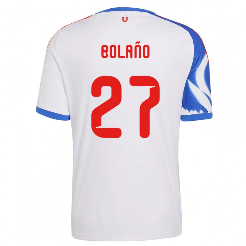 Danxen Heren Andrés Bolaño #27 Wit Marineblauw Uitshirt Uittenue 2026/27 T-Shirt