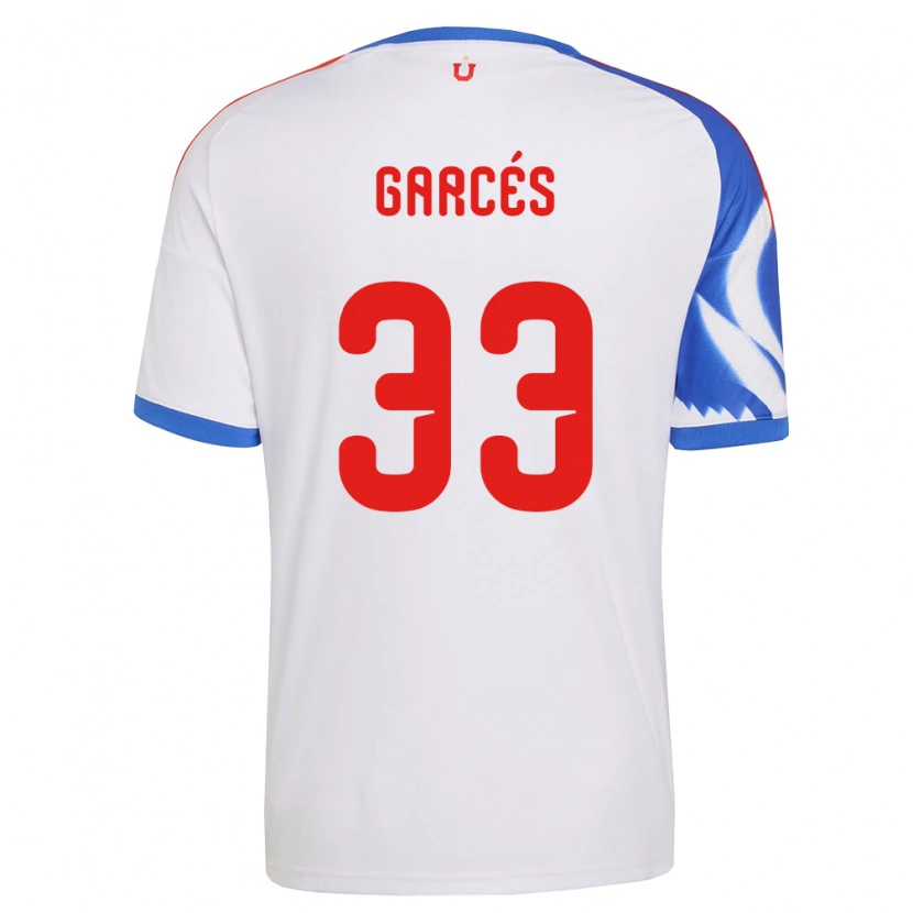 Danxen Heren Simón Garcés #33 Wit Marineblauw Uitshirt Uittenue 2026/27 T-Shirt