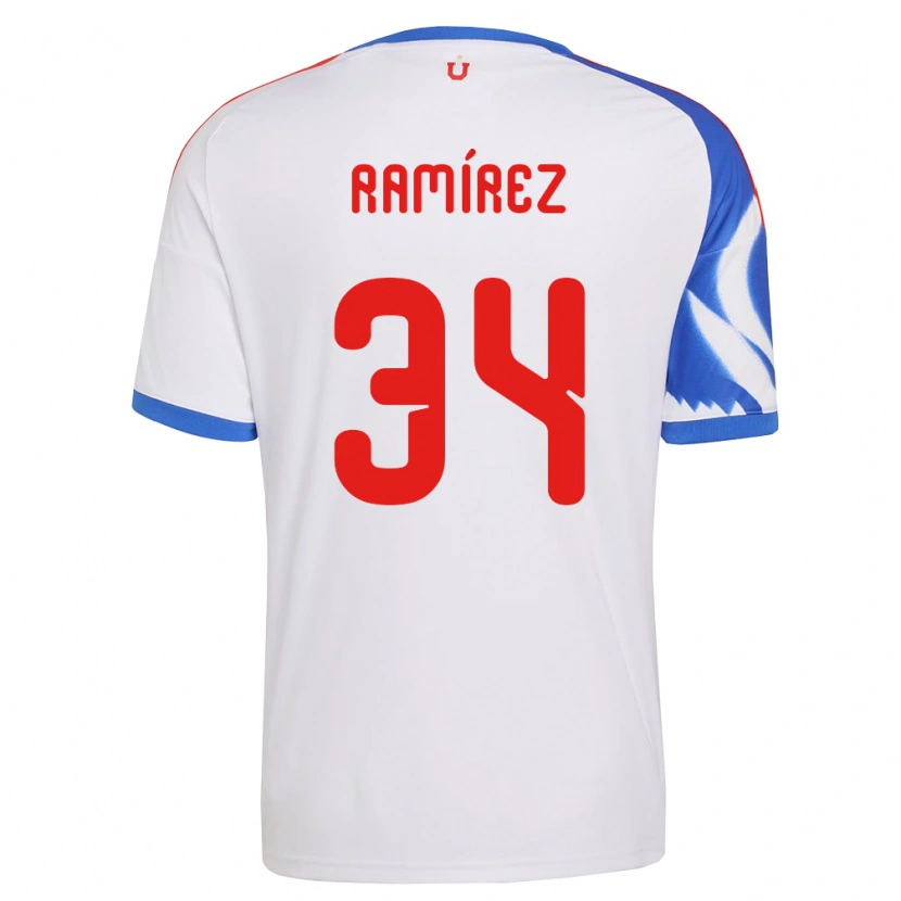 Danxen Heren Vicente Ramírez #34 Wit Marineblauw Uitshirt Uittenue 2026/27 T-Shirt