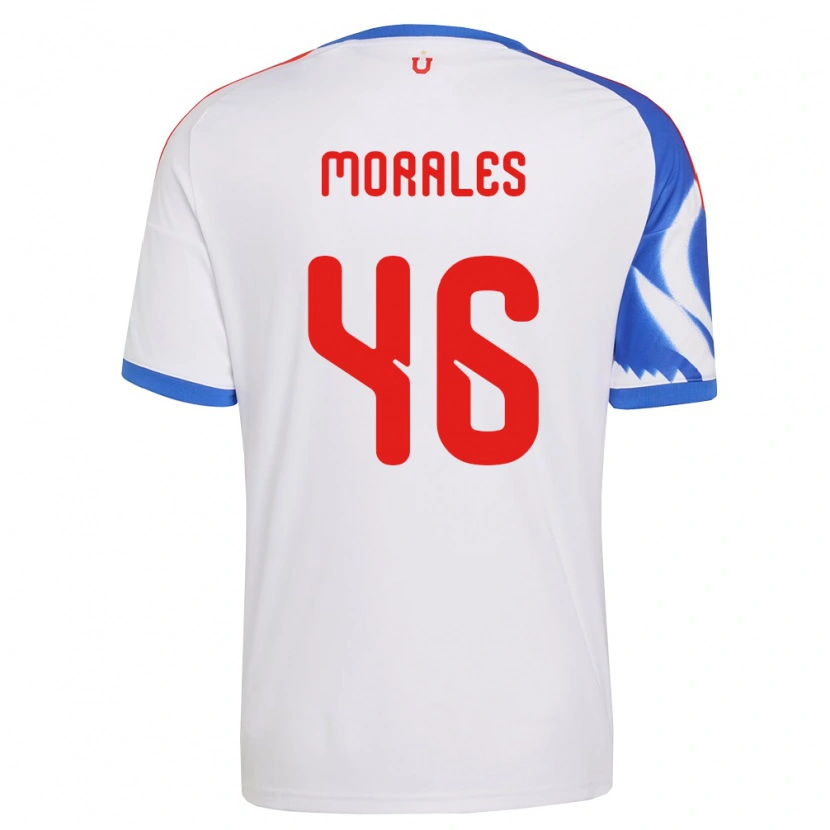 Danxen Heren Bastián Morales #46 Wit Marineblauw Uitshirt Uittenue 2026/27 T-Shirt