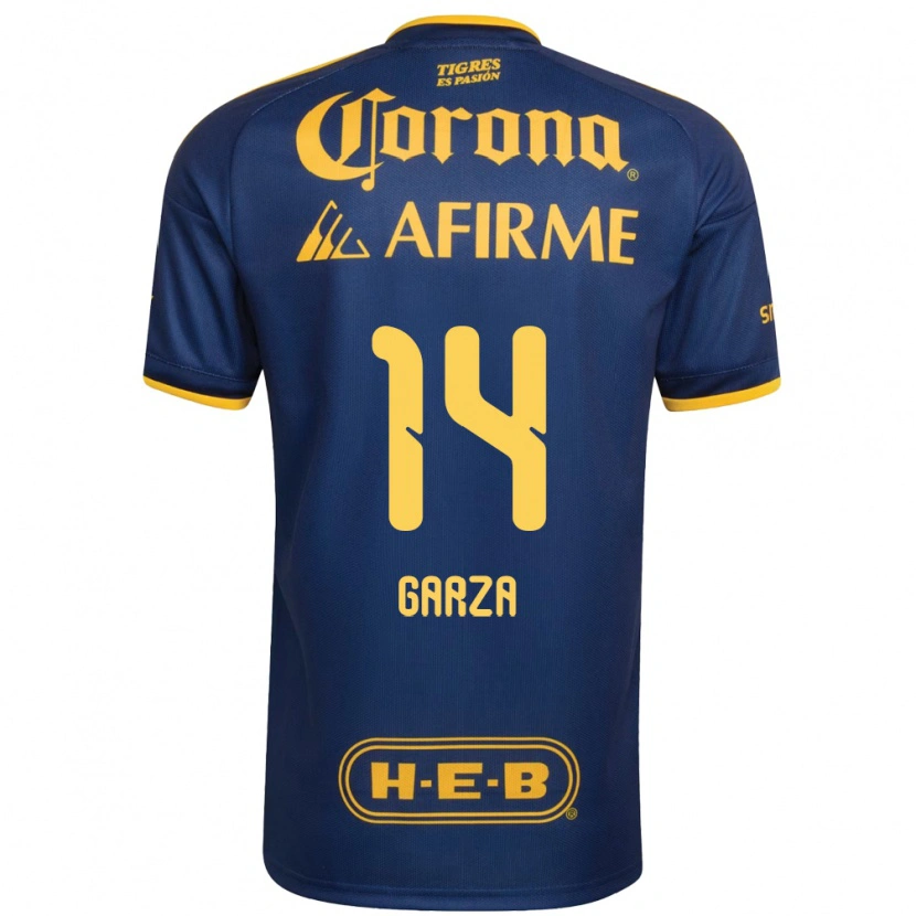 Danxen Heren Jesús Garza #14 Koninklijk Blauw Geel Uitshirt Uittenue 2026/27 T-Shirt