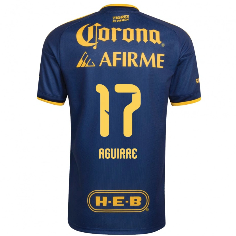 Danxen Heren Rodrigo Aguirre #17 Koninklijk Blauw Geel Uitshirt Uittenue 2026/27 T-Shirt