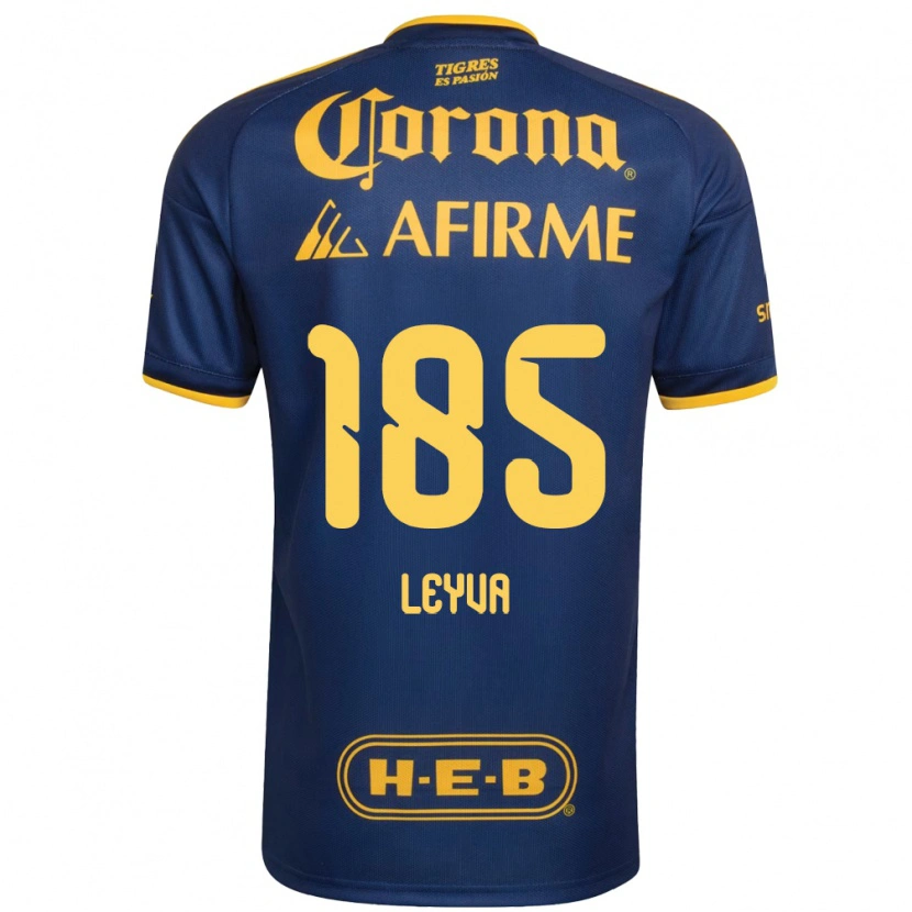 Danxen Heren Jorge Leyva #185 Koninklijk Blauw Geel Uitshirt Uittenue 2026/27 T-Shirt