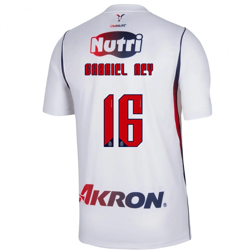 Danxen Heren Luis Gabriel Rey #16 Wit Marineblauw Rood Uitshirt Uittenue 2026/27 T-Shirt