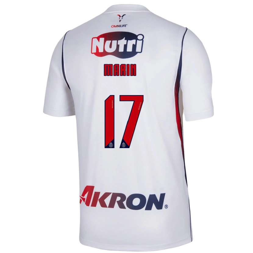 Danxen Heren Ricardo Marín #17 Wit Marineblauw Rood Uitshirt Uittenue 2026/27 T-Shirt