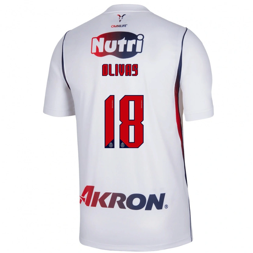 Danxen Heren Luis Olivas #18 Wit Marineblauw Rood Uitshirt Uittenue 2026/27 T-Shirt