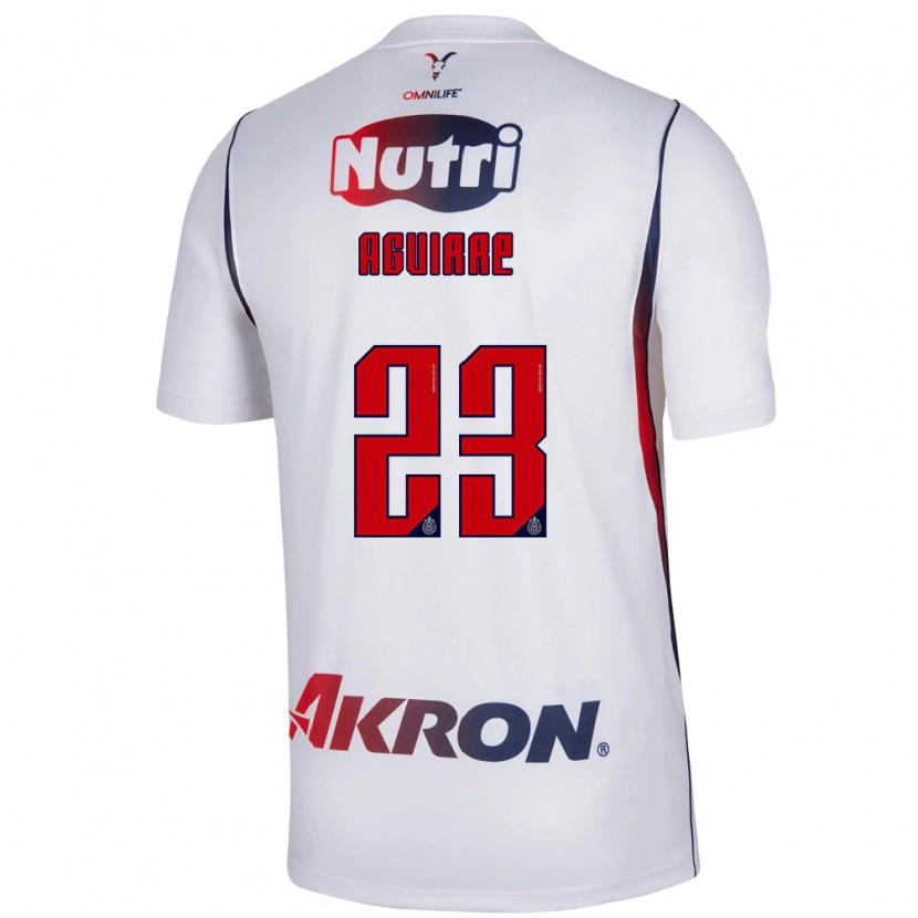 Danxen Heren Daniel Aguirre #23 Wit Marineblauw Rood Uitshirt Uittenue 2026/27 T-Shirt