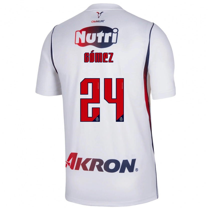 Danxen Heren Miguel Gómez #24 Wit Marineblauw Rood Uitshirt Uittenue 2026/27 T-Shirt