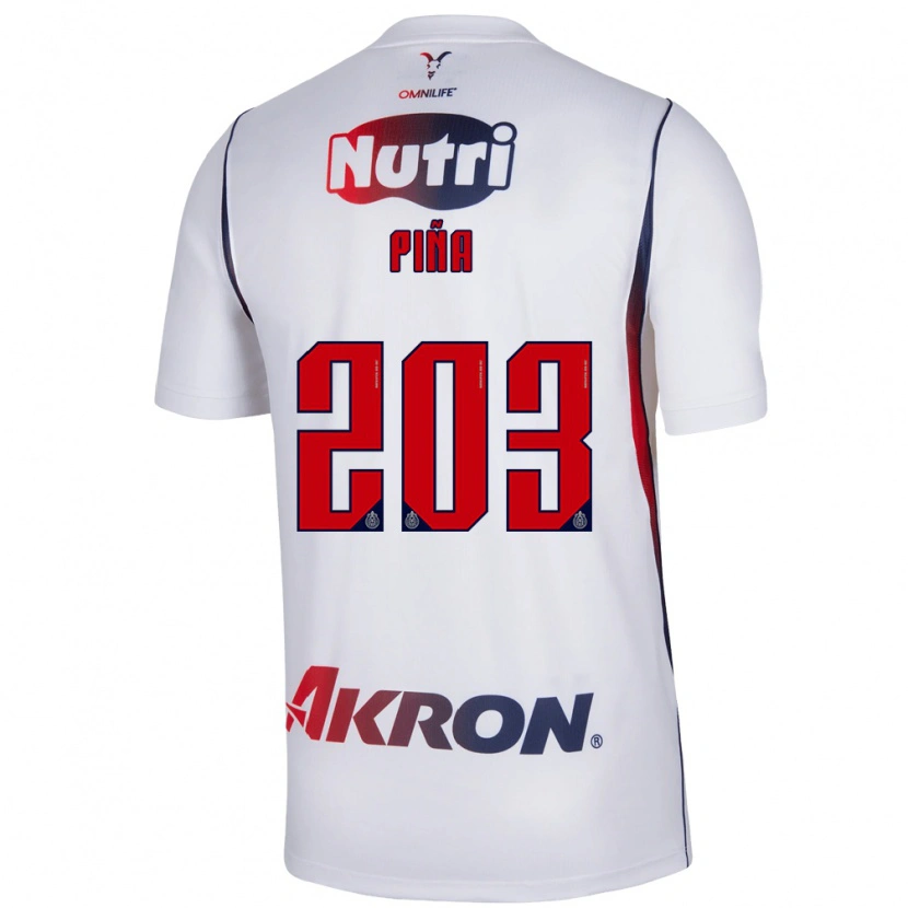 Danxen Heren Fernando Piña #203 Wit Marineblauw Rood Uitshirt Uittenue 2026/27 T-Shirt