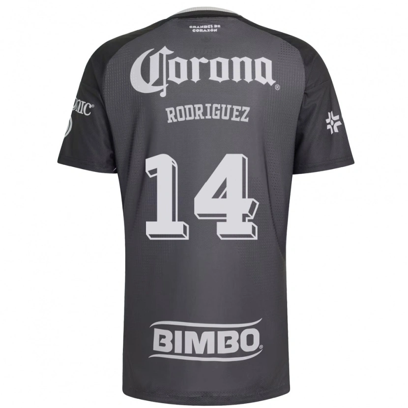Danxen Heren Monica Rodriguez #14 Grijs Wit Zwart Uitshirt Uittenue 2026/27 T-Shirt