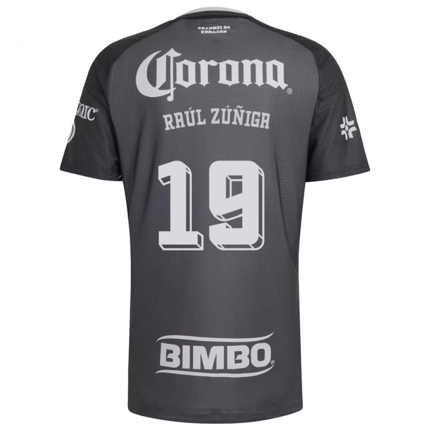 Danxen Heren José Raúl Zúñiga #19 Grijs Wit Zwart Uitshirt Uittenue 2026/27 T-Shirt