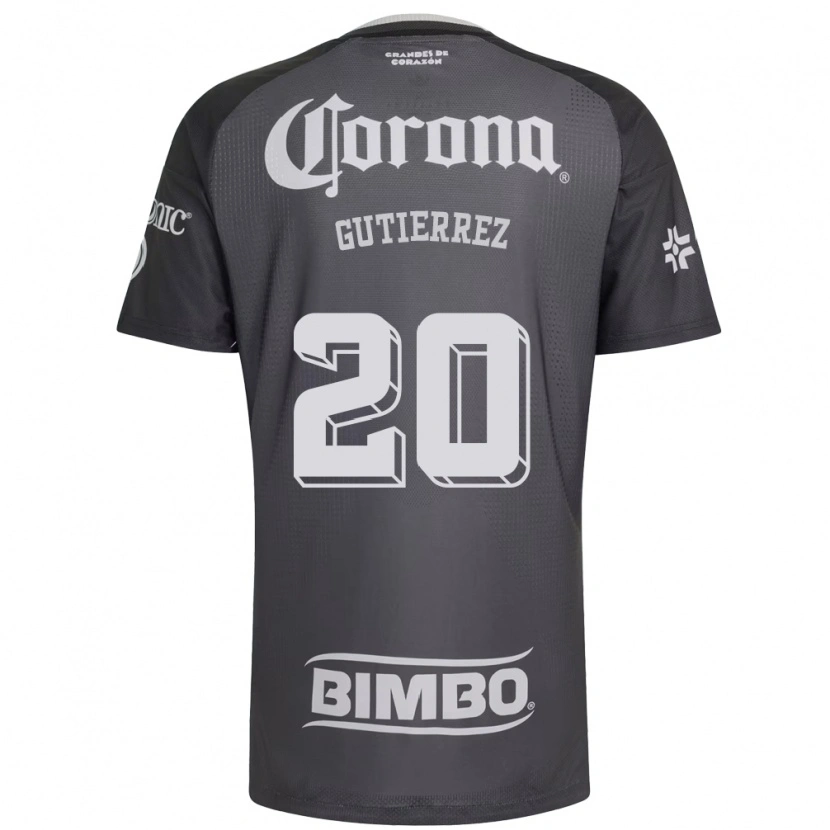 Danxen Heren Alexis Gutiérrez #20 Grijs Wit Zwart Uitshirt Uittenue 2026/27 T-Shirt