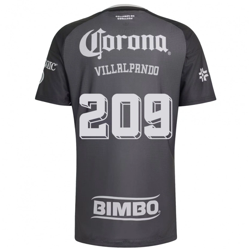 Danxen Heren Sergio Villalpando #209 Grijs Wit Zwart Uitshirt Uittenue 2026/27 T-Shirt