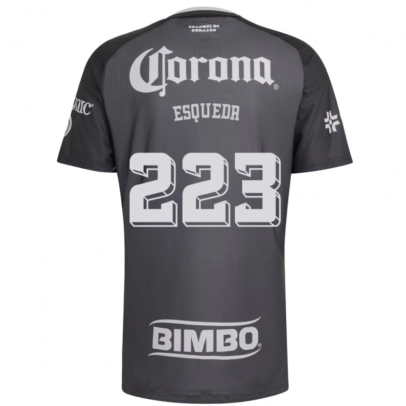 Danxen Heren Diego Esqueda #223 Grijs Wit Zwart Uitshirt Uittenue 2026/27 T-Shirt