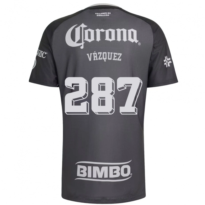Danxen Heren Omar Vázquez #287 Grijs Wit Zwart Uitshirt Uittenue 2026/27 T-Shirt