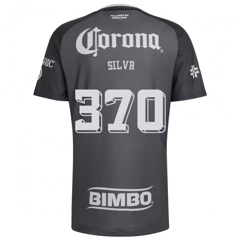 Danxen Heren Sebastián Silva #370 Grijs Wit Zwart Uitshirt Uittenue 2026/27 T-Shirt