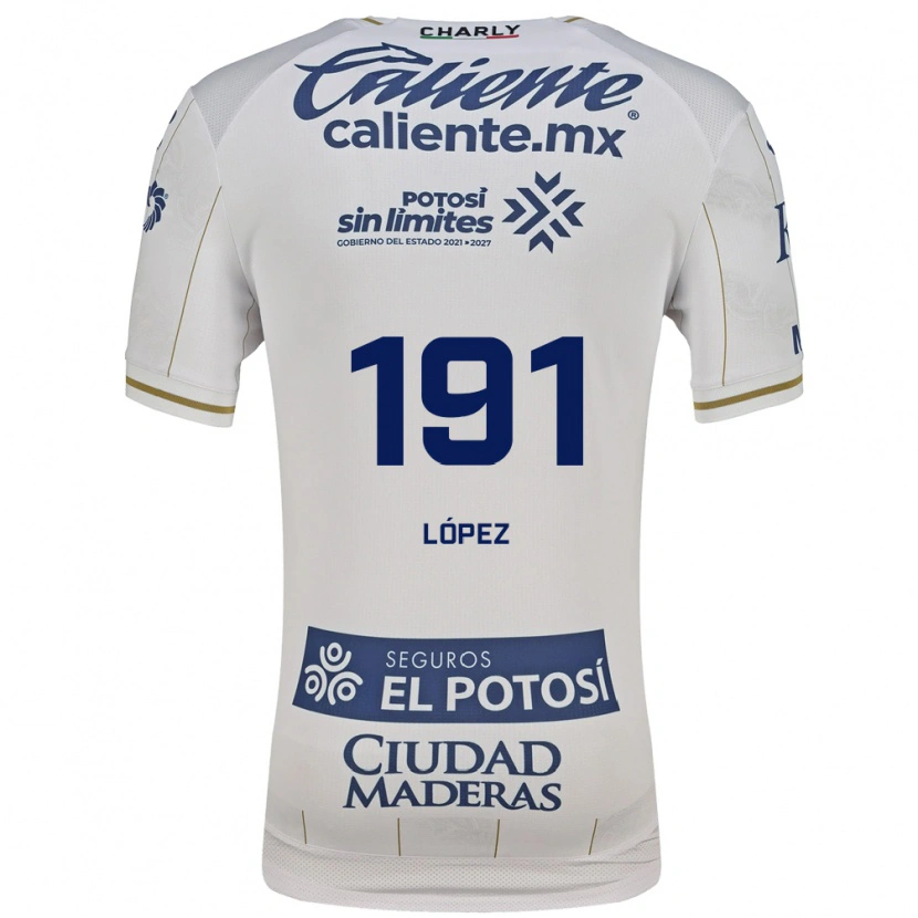 Danxen Heren Juan López #191 Wit Blauw Uitshirt Uittenue 2026/27 T-Shirt