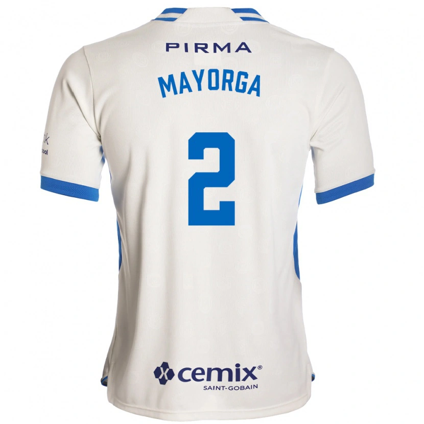 Danxen Heren Alejandro Mayorga #2 Wit Blauw Rood Uitshirt Uittenue 2026/27 T-Shirt