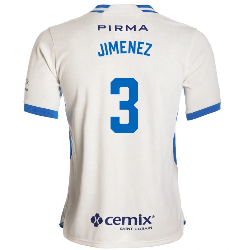 Danxen Heren Jaiber Jimenez #3 Wit Blauw Rood Uitshirt Uittenue 2026/27 T-Shirt