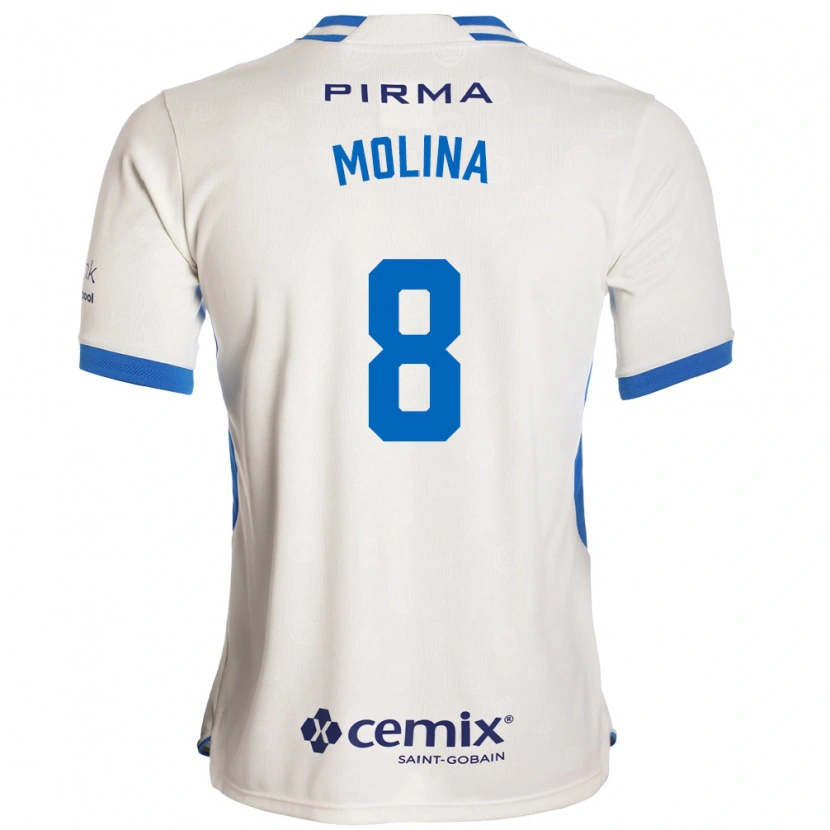 Danxen Heren Dalia Molina #8 Wit Blauw Rood Uitshirt Uittenue 2026/27 T-Shirt