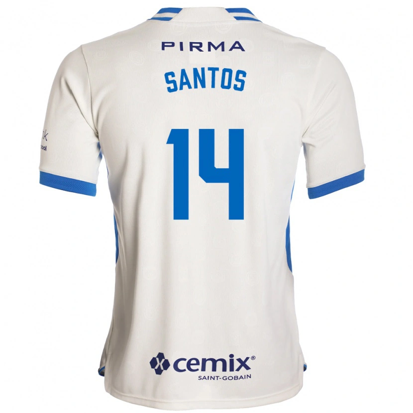 Danxen Heren Eleisa Santos #14 Wit Blauw Rood Uitshirt Uittenue 2026/27 T-Shirt