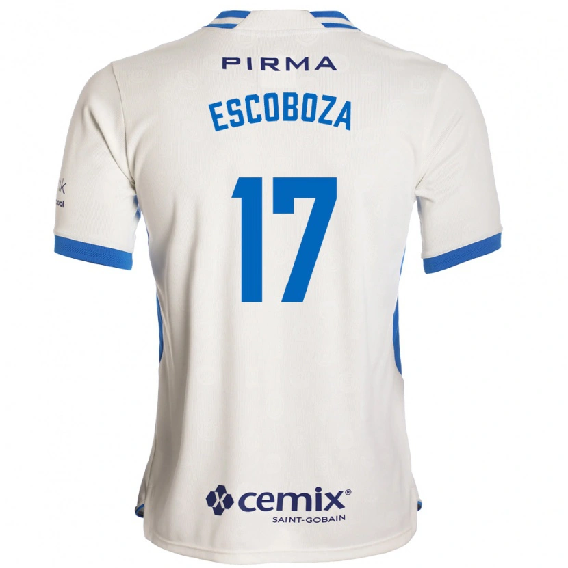 Danxen Heren Alonso Escoboza #17 Wit Blauw Rood Uitshirt Uittenue 2026/27 T-Shirt
