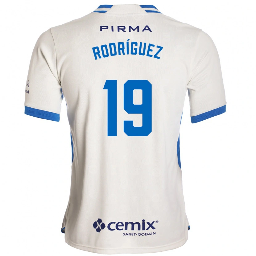 Danxen Heren Carlos Rodríguez #19 Wit Blauw Rood Uitshirt Uittenue 2026/27 T-Shirt