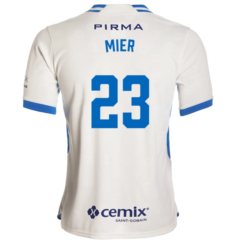 Danxen Heren Kevin Mier #23 Wit Blauw Rood Uitshirt Uittenue 2026/27 T-Shirt