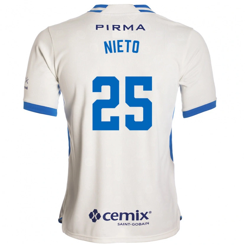 Danxen Heren Natsidieli Nieto #25 Wit Blauw Rood Uitshirt Uittenue 2026/27 T-Shirt
