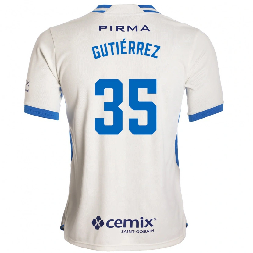 Danxen Heren Luis Gutiérrez #35 Wit Blauw Rood Uitshirt Uittenue 2026/27 T-Shirt