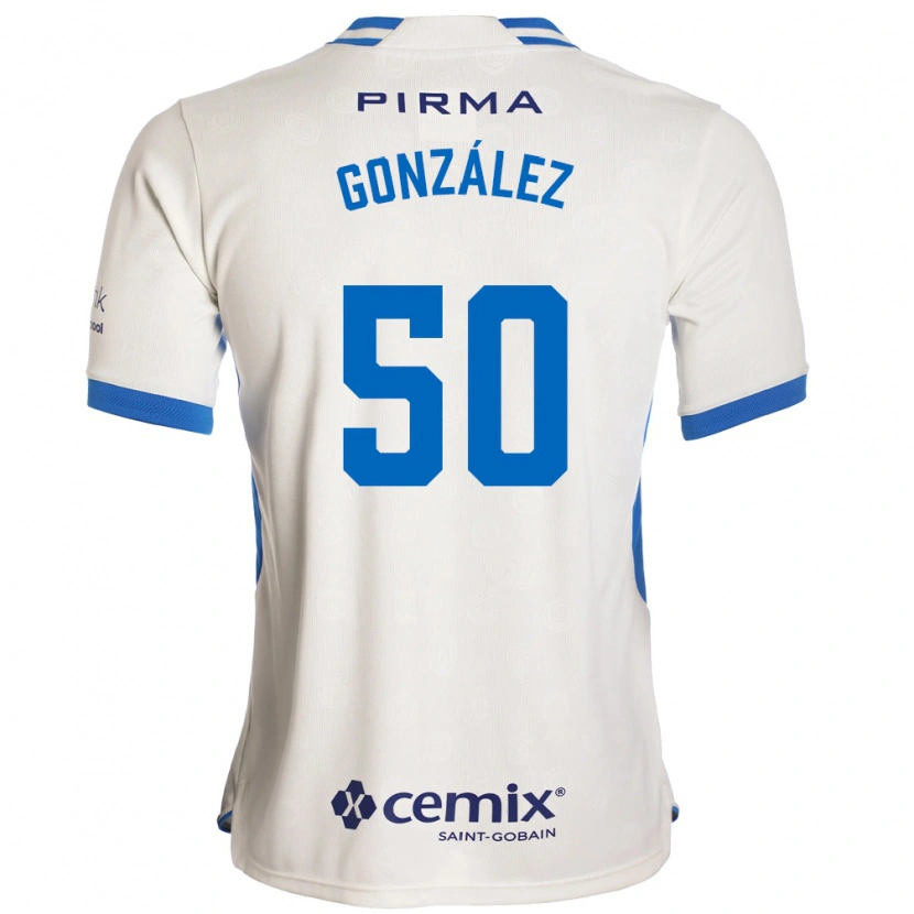 Danxen Heren Kenneth González #50 Wit Blauw Rood Uitshirt Uittenue 2026/27 T-Shirt