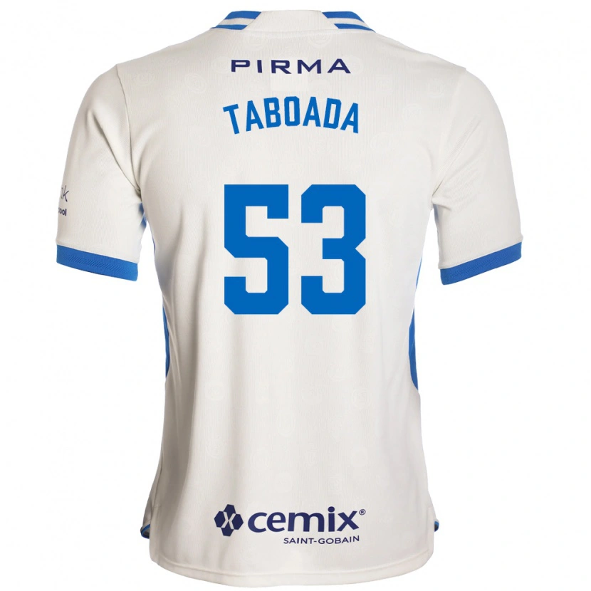 Danxen Heren Víctor Taboada #53 Wit Blauw Rood Uitshirt Uittenue 2026/27 T-Shirt