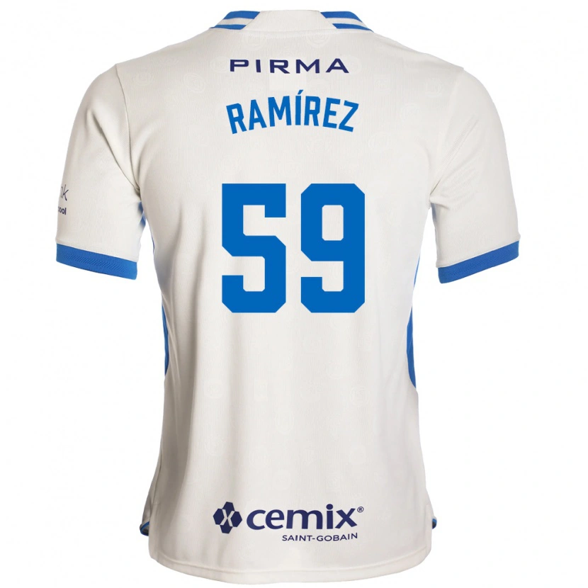 Danxen Heren Diego Ramírez #59 Wit Blauw Rood Uitshirt Uittenue 2026/27 T-Shirt