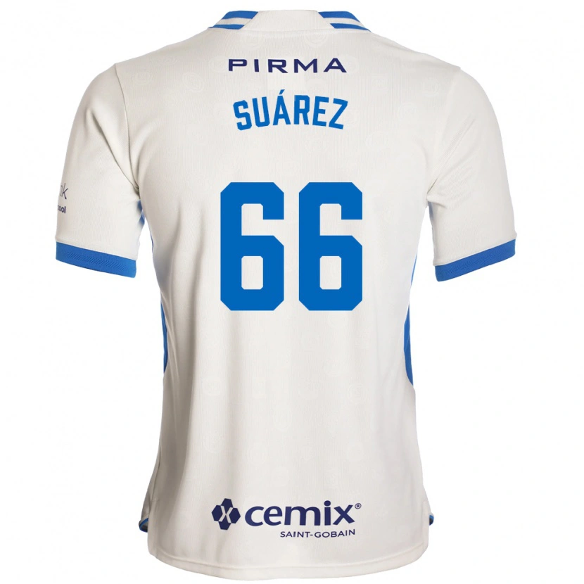 Danxen Heren Javier Suárez #66 Wit Blauw Rood Uitshirt Uittenue 2026/27 T-Shirt