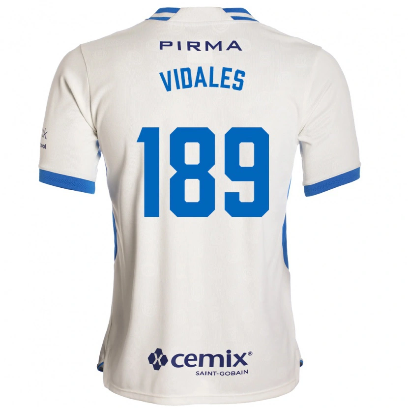 Danxen Heren Álvaro Vidales #189 Wit Blauw Rood Uitshirt Uittenue 2026/27 T-Shirt