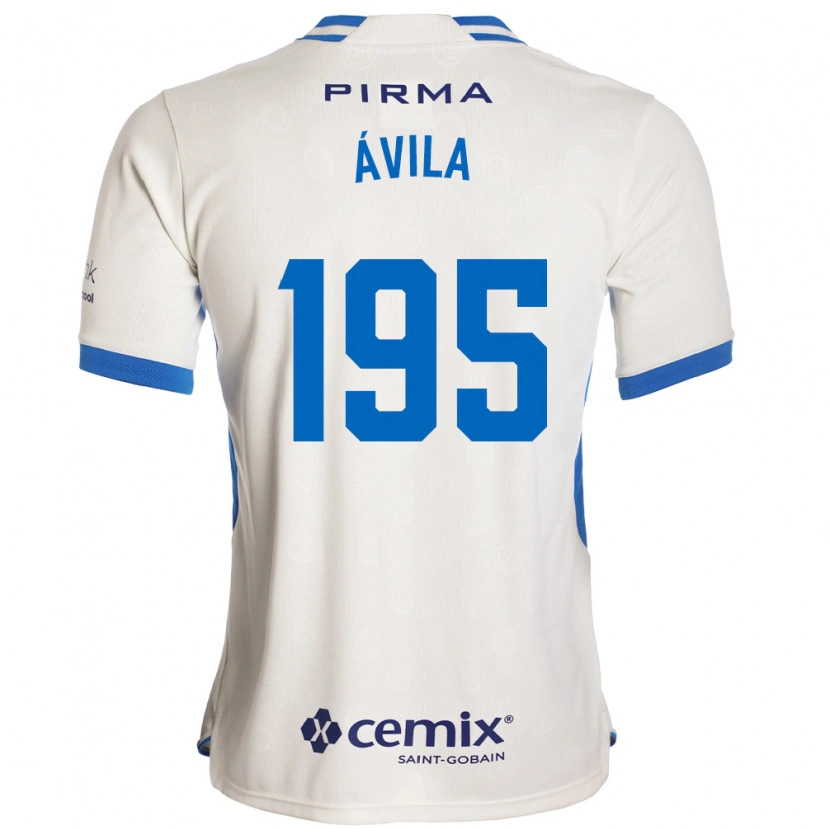 Danxen Heren Glenn Ávila #195 Wit Blauw Rood Uitshirt Uittenue 2026/27 T-Shirt