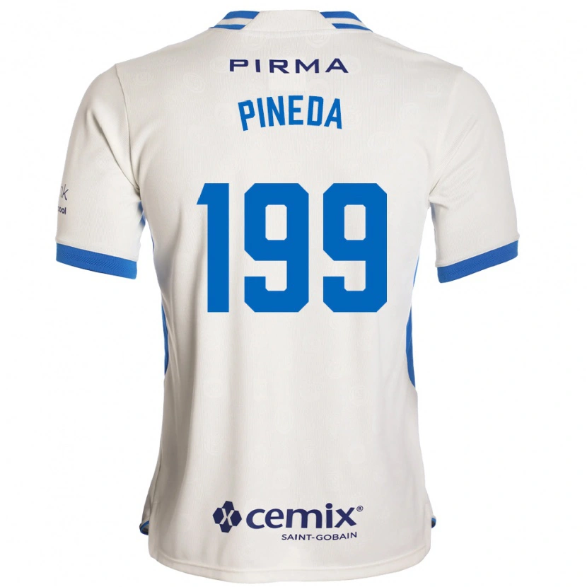 Danxen Heren Zadiel Pineda #199 Wit Blauw Rood Uitshirt Uittenue 2026/27 T-Shirt