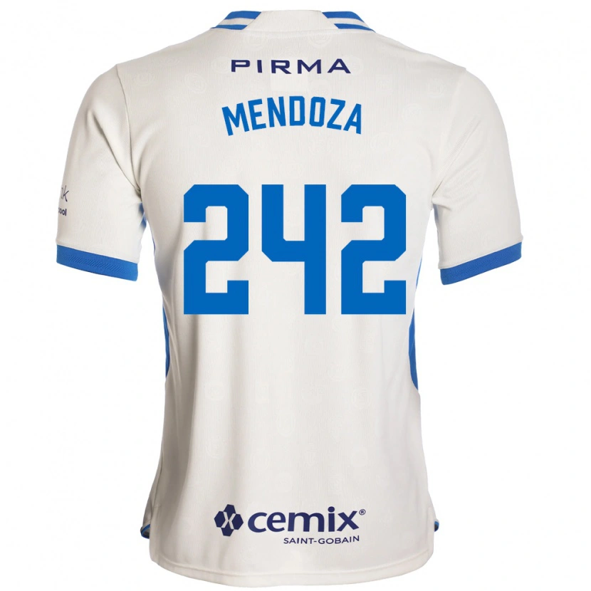 Danxen Heren Giovani Mendoza #242 Wit Blauw Rood Uitshirt Uittenue 2026/27 T-Shirt