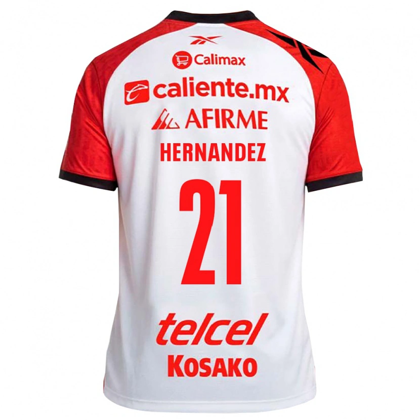 Danxen Heren Inglis Hernandez #21 Wit Zwart Rood Uitshirt Uittenue 2026/27 T-Shirt