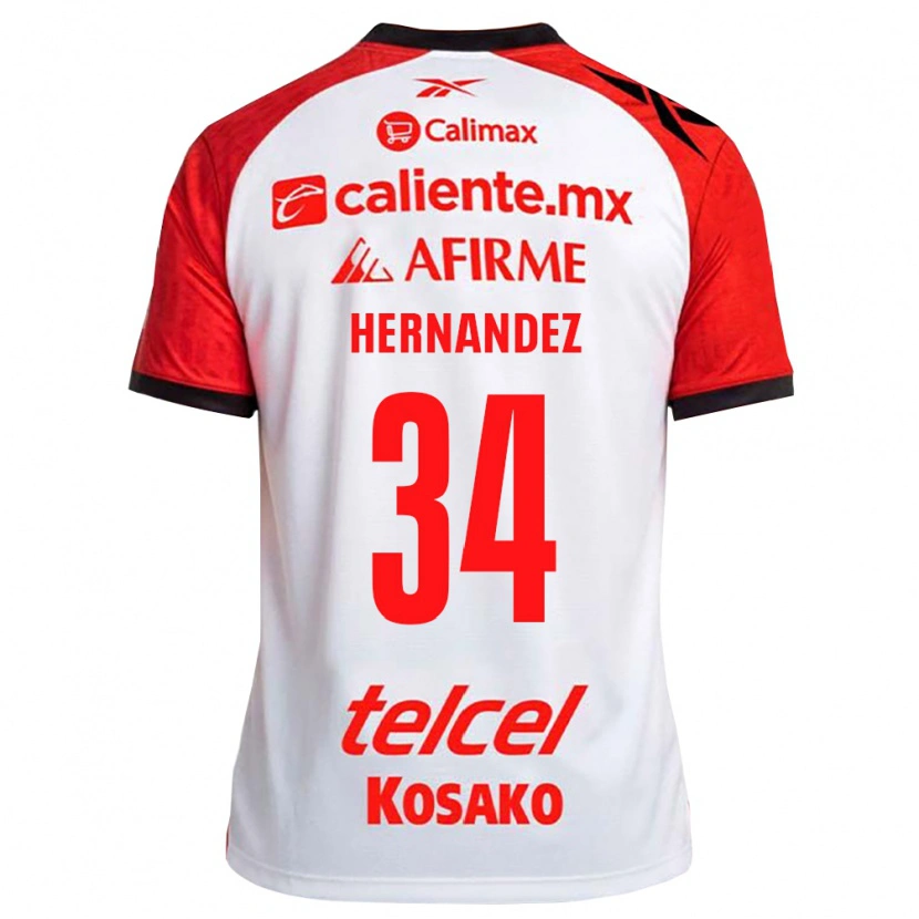 Danxen Heren Kimberly Hernandez #34 Wit Zwart Rood Uitshirt Uittenue 2026/27 T-Shirt