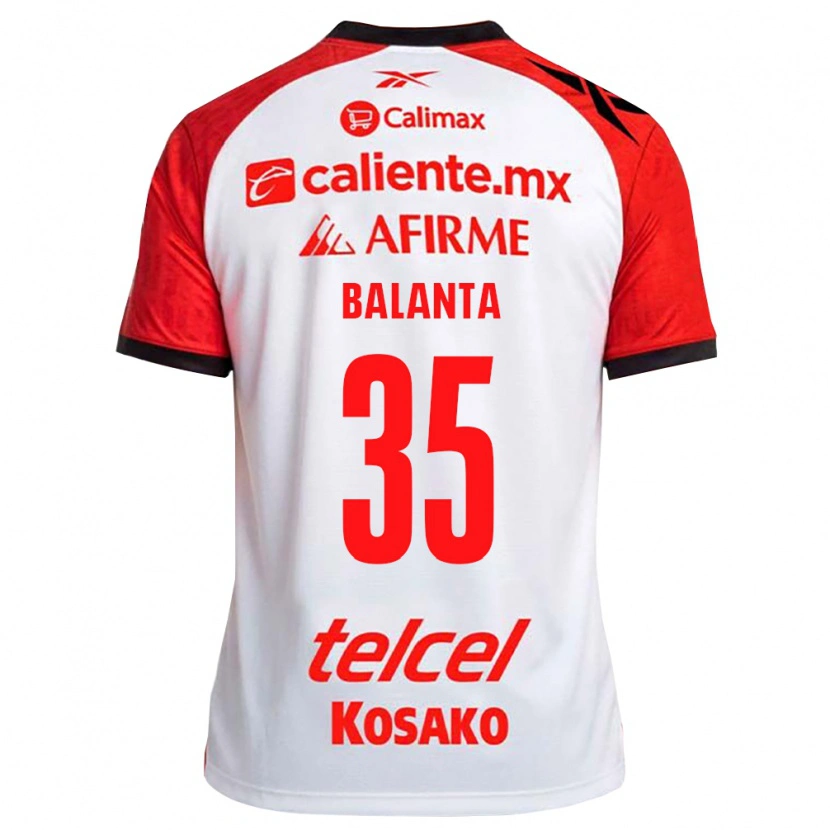 Danxen Heren Kevin Balanta #35 Wit Zwart Rood Uitshirt Uittenue 2026/27 T-Shirt