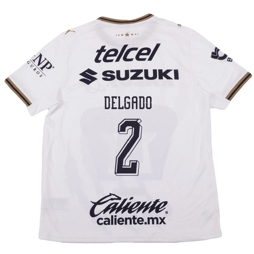 Danxen Heren Dirce Delgado #2 Wit Zwart Bruin Uitshirt Uittenue 2026/27 T-Shirt
