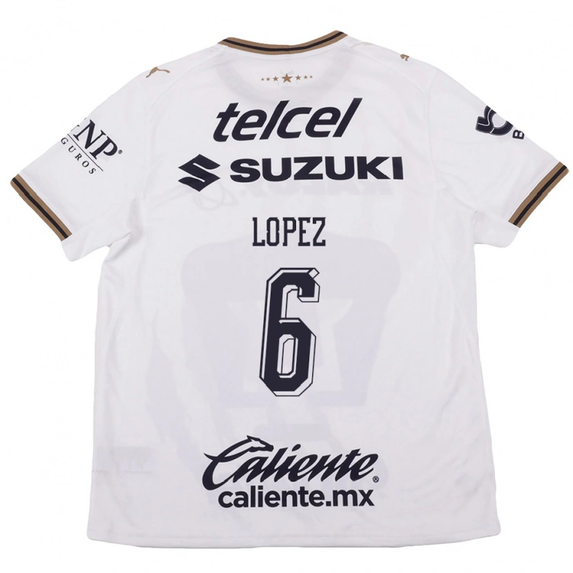 Danxen Heren Nathalia Lopez #6 Wit Zwart Bruin Uitshirt Uittenue 2026/27 T-Shirt